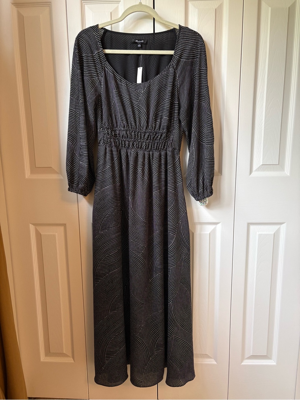 Madewell NWT Black Patterned Maxi Dress